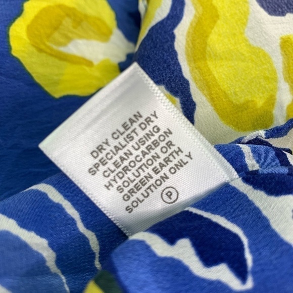 Mossique Medium Silk Blouse Strappy Summer Racer Back Tank Top Flowing Blue - Picture 7 of 7